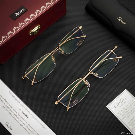 cartier glasses real gold|18k solid gold eyeglasses frames.